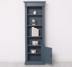 Bücherregal blau Landhausmöbel Kiefernholz Massiv 71x197x39 cm