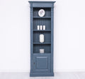 Bücherregal Landhaus Blau Kiefernholz Massiv 71x197x39 cm