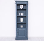 Bücherregal Landhaus Blau Kiefernholz Massiv 71x197x39 cm