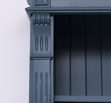 Bücherregal Landhaus Blau Kiefernholz Massiv 71x197x39 cm