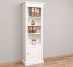 Landhausmöbel Regal Weiß Kiefernholz Massiv 71x197x39 cm
