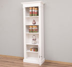 Landhausmöbel Regal Weiß Kiefernholz Massiv 71x197x39 cm