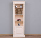 Landhausstil Bücherregal Weiß Kiefernholz Massiv 71x197x39 cm