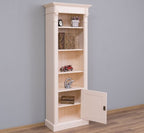 Landhausstil Bücherregal Weiß Kiefernholz Massiv 71x197x39 cm