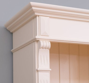 Landhausstil Bücherregal Weiß Kiefernholz Massiv 71x197x39 cm