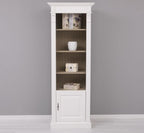Landhaus Regal Weiß Kiefernholz Massiv 71x197x39 cm