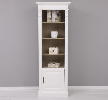 Landhaus Regal Weiß Kiefernholz Massiv 71x197x39 cm