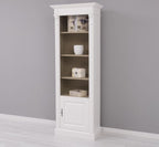 Landhaus Regal Weiß Kiefernholz Massiv 71x197x39 cm