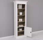 Landhaus Regal Weiß Kiefernholz Massiv 71x197x39 cm