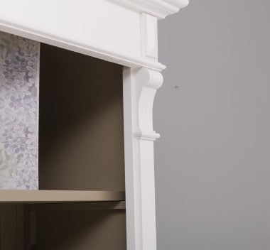 Landhaus Regal Weiß Kiefernholz Massiv 71x197x39 cm