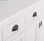Sideboard Weiß Landhausmöbel Kiefernholz Massiv 239x93x47 cm