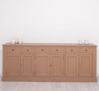 Sideboard Braun Landhausmöbel Kiefernholz Massiv 239x93x47 cm