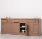 Sideboard Braun Landhausmöbel Kiefernholz Massiv 239x93x47 cm
