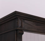 Landhaus Regal Schwarz Weiß 120x197x39 cm Kiefernholz massiv