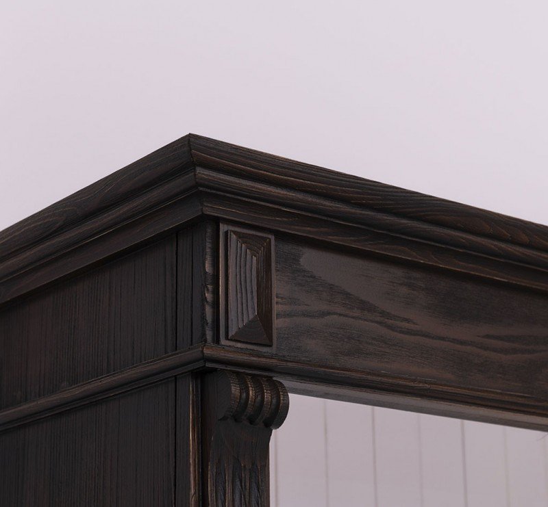 Landhaus Regal Schwarz Weiß 120x197x39 cm Kiefernholz massiv