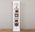 Landhaus Regal Weiß Kiefernholz Massiv 51x190x33 cm