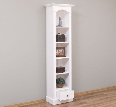 Landhaus Regal Weiß Kiefernholz Massiv 51x190x33 cm