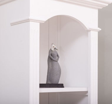 Landhaus Regal Weiß Kiefernholz Massiv 51x190x33 cm