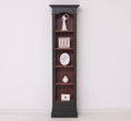 Landhaus Regal Schwarz Kiefernholz Massiv 51x190x33 cm