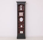 Landhaus Regal Schwarz Kiefernholz Massiv 51x190x33 cm