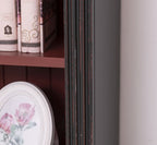 Landhaus Regal Schwarz Kiefernholz Massiv 51x190x33 cm