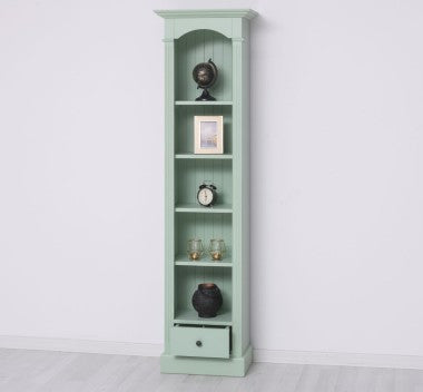 Landhaus Regal Salbei Grün Kiefernholz Massiv 51x190x33 cm