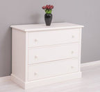 Landhausstil Kommode Weiß 110x90x50 cm Kiefernholz massiv
