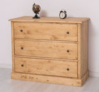 Kommode mit 3 Schubladen 110x90x50 cm Kiefernholz massiv