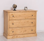 Kommode mit 3 Schubladen 110x90x50 cm Kiefernholz massiv