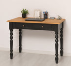 Schreibtisch mit gedrechselten Beinen und 2 Schubladen 109x79x60 cm Kiefernholz massiv