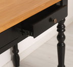 Schreibtisch mit gedrechselten Beinen und 2 Schubladen 109x79x60 cm Kiefernholz massiv