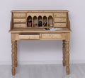 Schreibtisch Sekretär 109x110x60 cm Natur Kiefernholz massiv