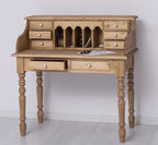 Schreibtisch Sekretär 109x110x60 cm Natur Kiefernholz massiv