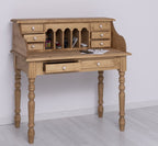 Schreibtisch Sekretär 109x110x60 cm Natur Kiefernholz massiv