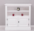 Landhaus Bücherregal Weiß Kiefernholz Massiv 102x102x35 cm