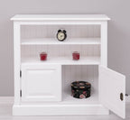 Landhaus Bücherregal Weiß Kiefernholz Massiv 102x102x35 cm