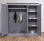 Schrank Kleiderschrank 212x210x67 cm Kiefernholz massiv