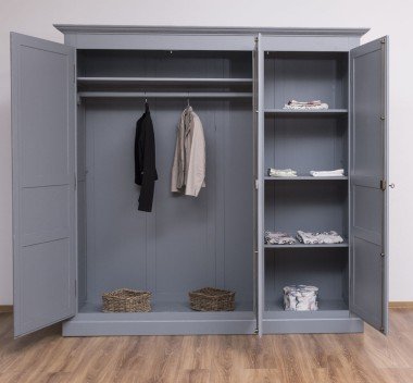 Schrank Kleiderschrank 212x210x67 cm Kiefernholz massiv
