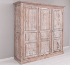 Schrank Shabby Chic Kleiderschrank 212x210x67 cm Kiefernholz massiv