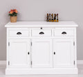 Sideboard Weiß Landhausmöbel Kiefernholz Massiv 134x90x50 cm