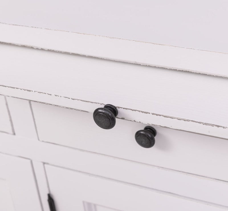 Sideboard Weiß Landhausmöbel Kiefernholz Massiv 134x90x50 cm