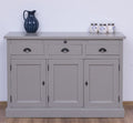 Sideboard Grau Landhausmöbel Kiefernholz Massiv 134x90x50 cm