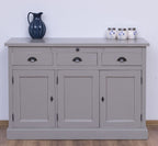 Sideboard Grau Landhausmöbel Kiefernholz Massiv 134x90x50 cm