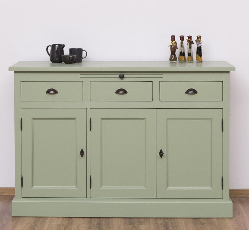 Sideboard Grün Landhausmöbel Kiefernholz Massiv 134x90x50 cm