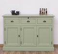 Sideboard Grün Landhausmöbel Kiefernholz Massiv 134x90x50 cm