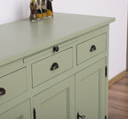 Sideboard Grün Landhausmöbel Kiefernholz Massiv 134x90x50 cm