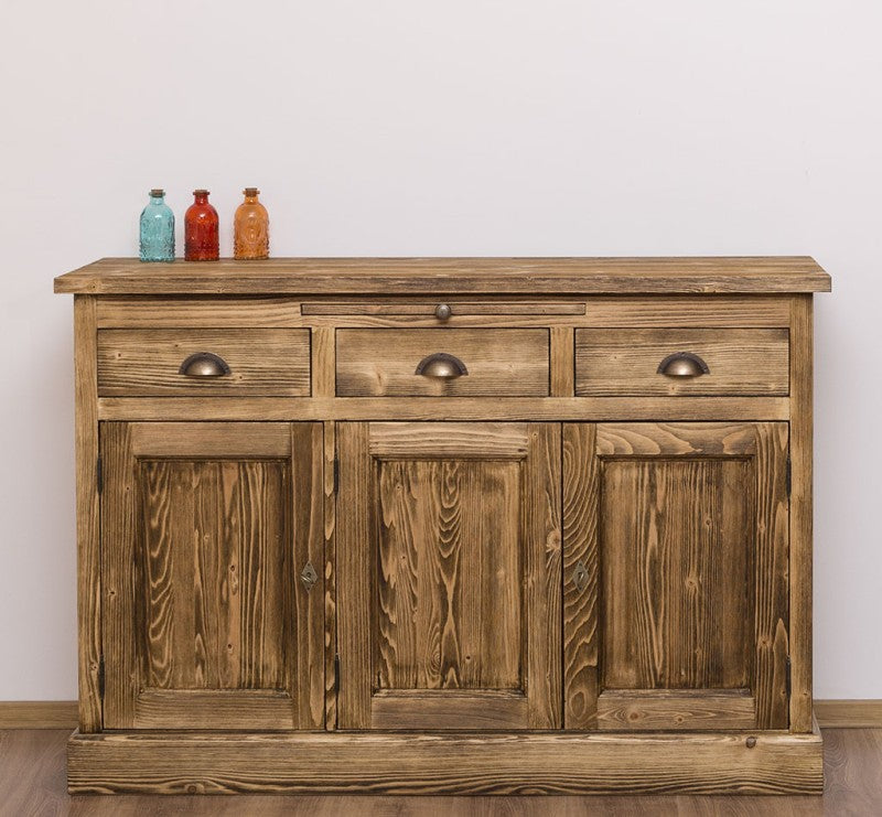 Sideboard Natur Landhausmöbel Kiefernholz Massiv 134x90x50 cm