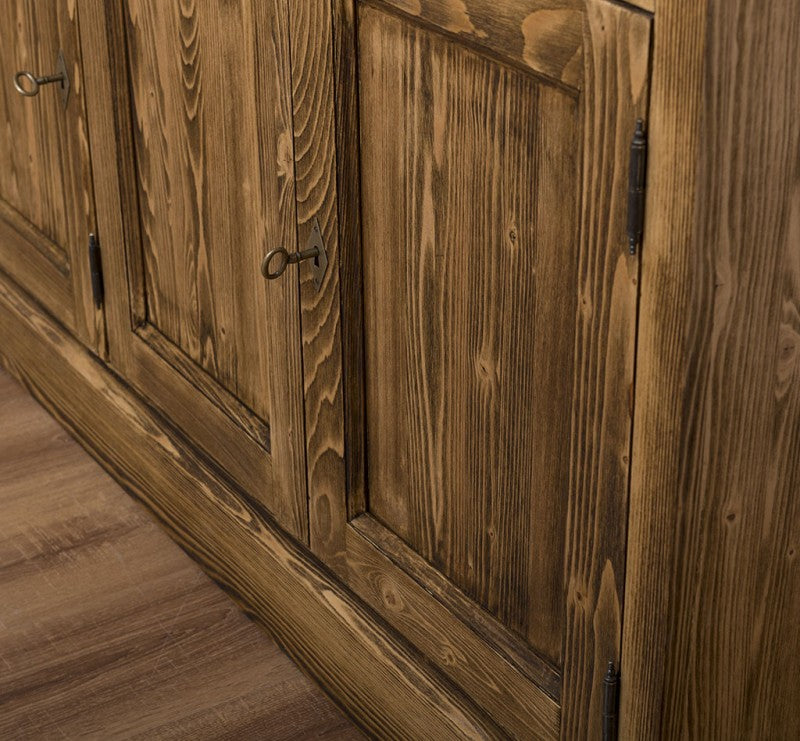 Sideboard Natur Landhausmöbel Kiefernholz Massiv 134x90x50 cm