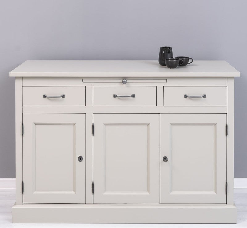 Sideboard Creme Landhausmöbel Kiefernholz Massiv 134x90x50 cm
