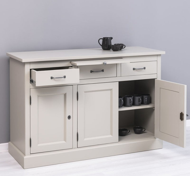 Sideboard Creme Landhausmöbel Kiefernholz Massiv 134x90x50 cm